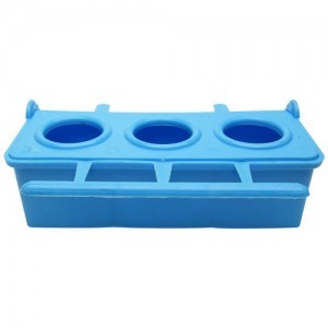 COMEDERO TRIPLE OPACO P/AVES