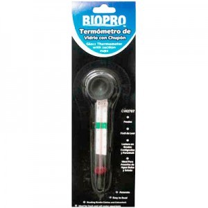 Termómetro de Vidrio para Acuario con Chupon