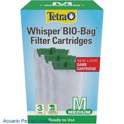 Repuesto de Filtro de Cascada Wisper BIO-Bag Mediano 3 Pack