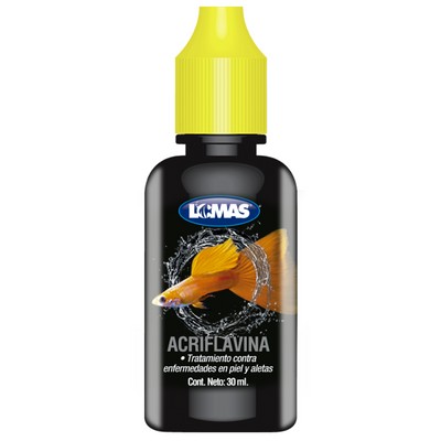 Medicamento para Peces Acriflavina 30 Mililitros