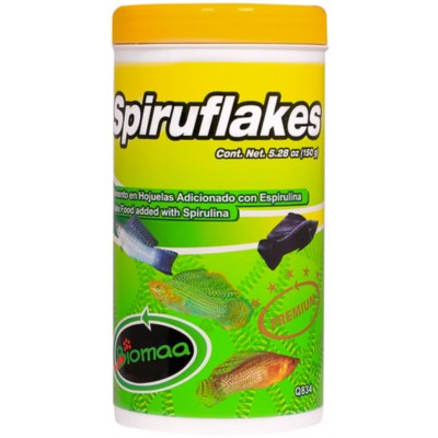Alimento para Peces Spiruflakes con Espitulina 150 Gramos
