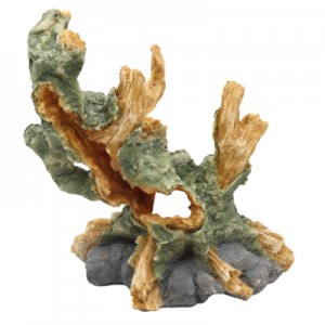 TRONCO SOBRE ROCAS 25X14X27 CM.