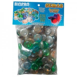 Piedra Gema Decorativa para Acuario Bolsa Multicolor 500 Gramos