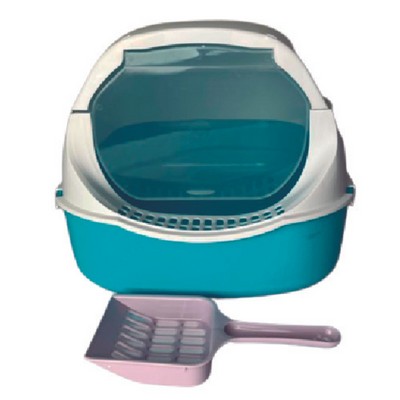 Arenero para Gatos conTapa y Puerta y Pala 43 X 32 X 28 Centimetros